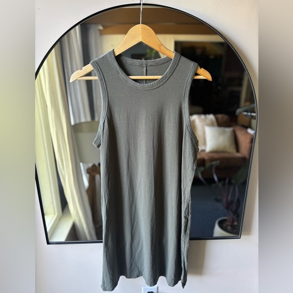 LULULEMON | cotton blend dress in dusty sage| size 6-8 - Picture 3 of 5